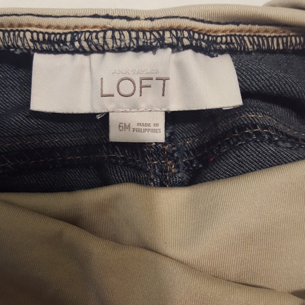 Loft dark wash maternity bootcut jeans - Picture 6 of 8